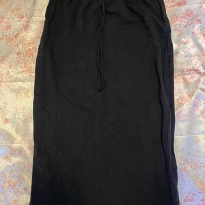 aerie Black Pencil Skirt with Drawstring Waist